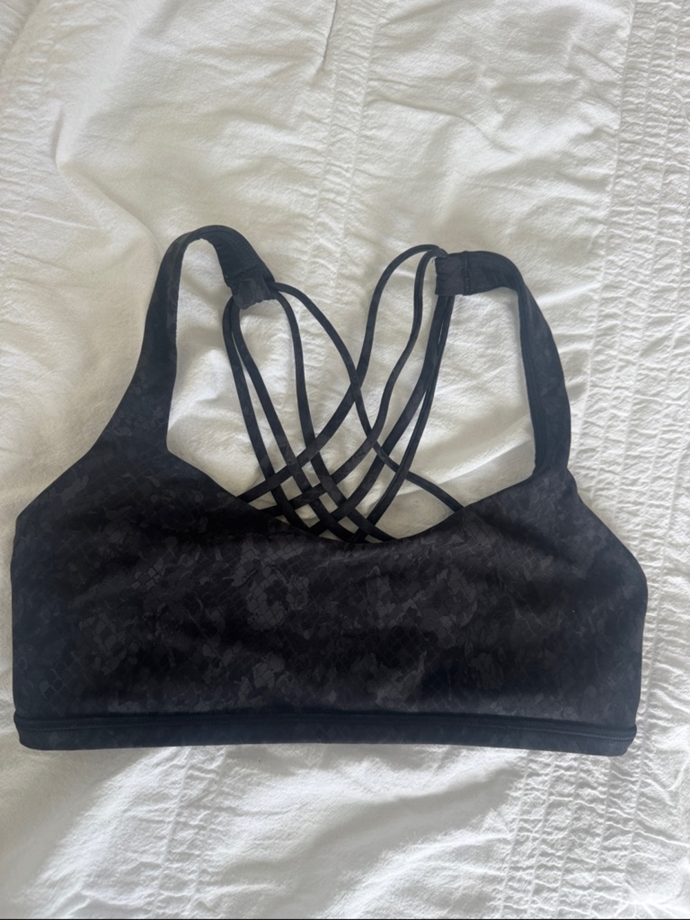 lululemon athletica Black Crisscross Back Sports Bra